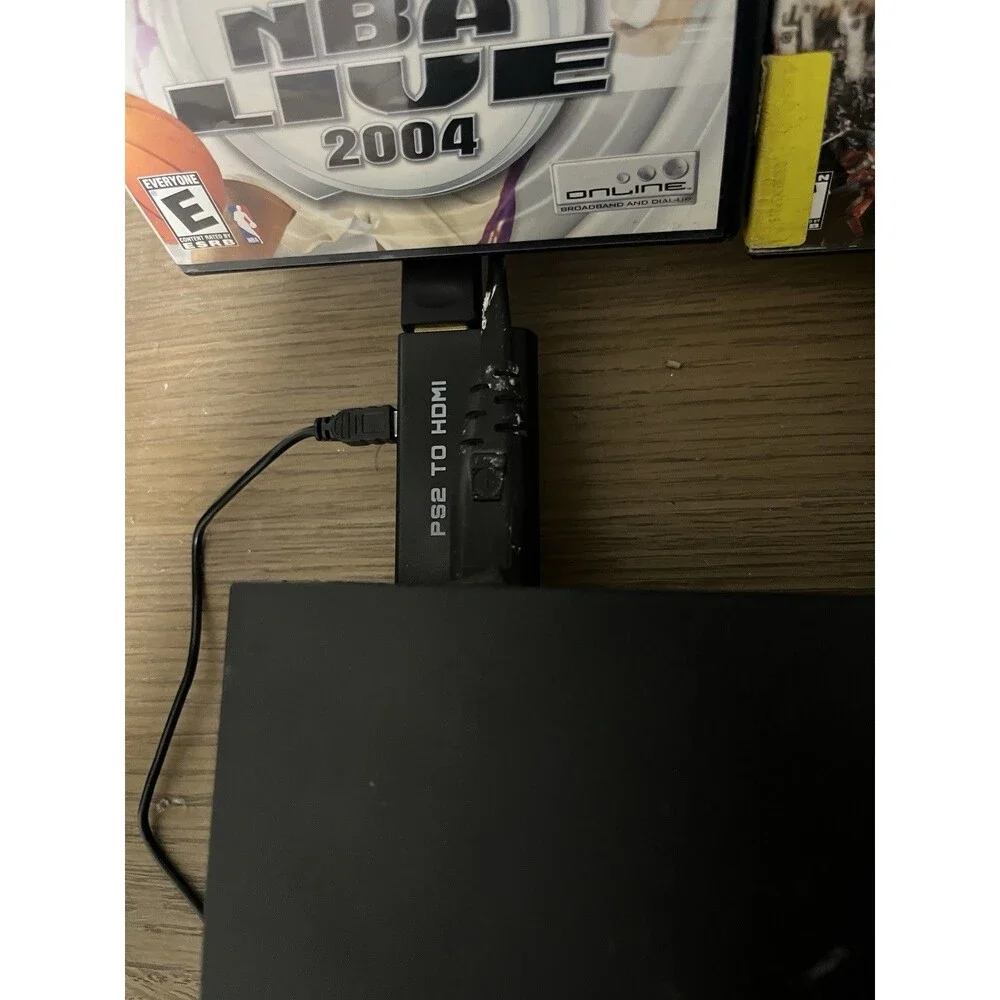 Sony PS2 Fat Console Bundle Lot WORKING W/ HDMI Adapter MultiTap 3 Games Control